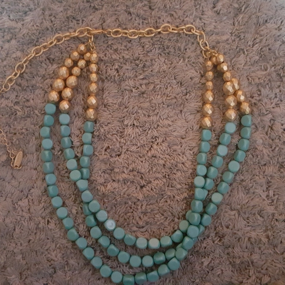 Teal and Gold Plunder Necklace